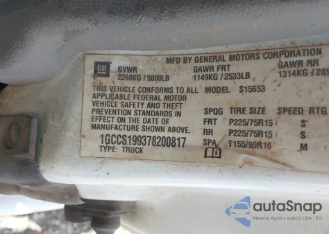 2007 Chevrolet Colorado Ls from USA, damaged, VIN 1GCCS199378200817